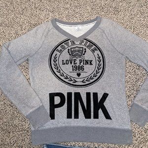 PINK Victoria's Secret Gray Pullover Sweatshirt Size S